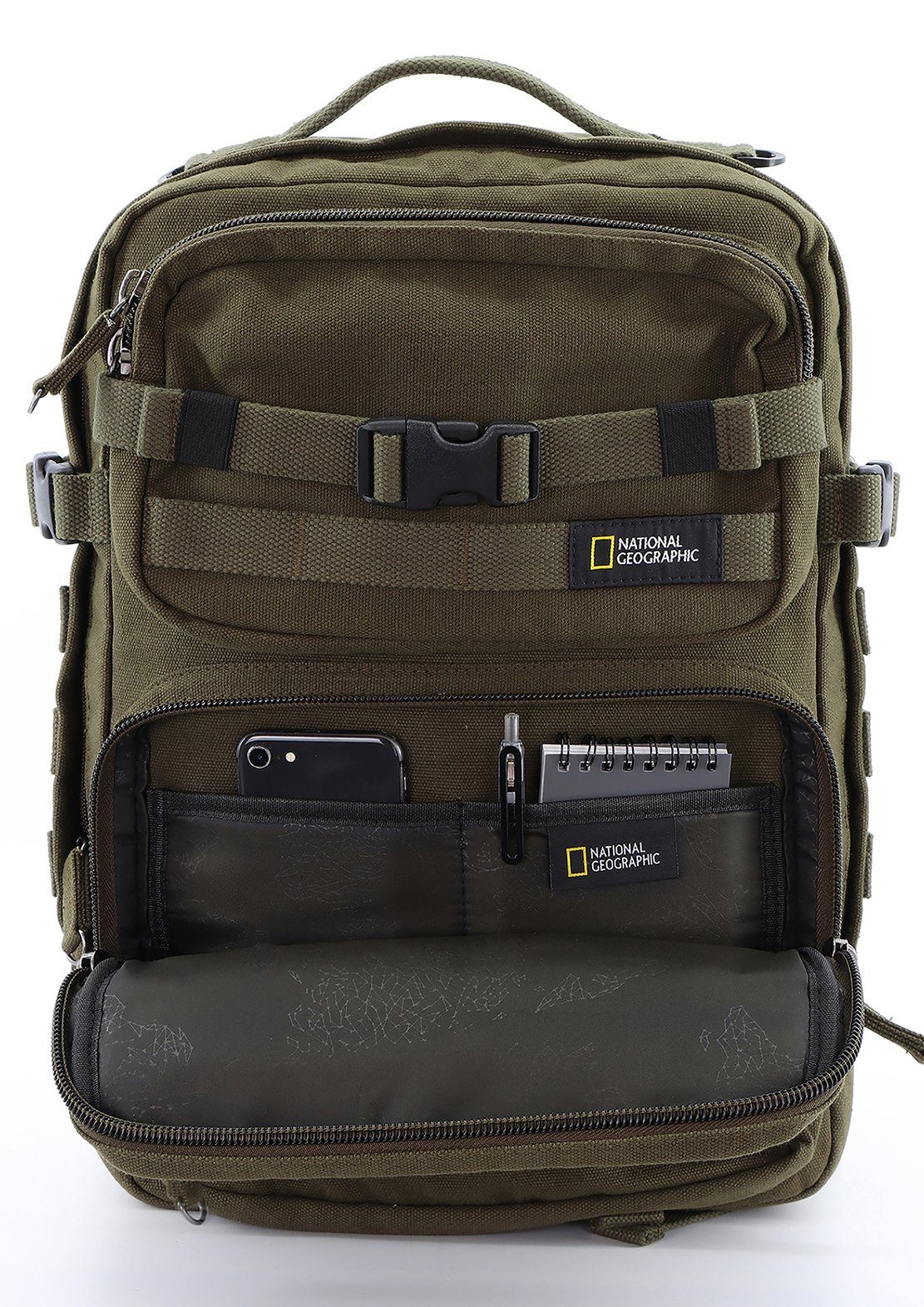 NATIONAL GEOGRAPHIC Cityrucksack Milestone, aus recycelten PET-Flaschen