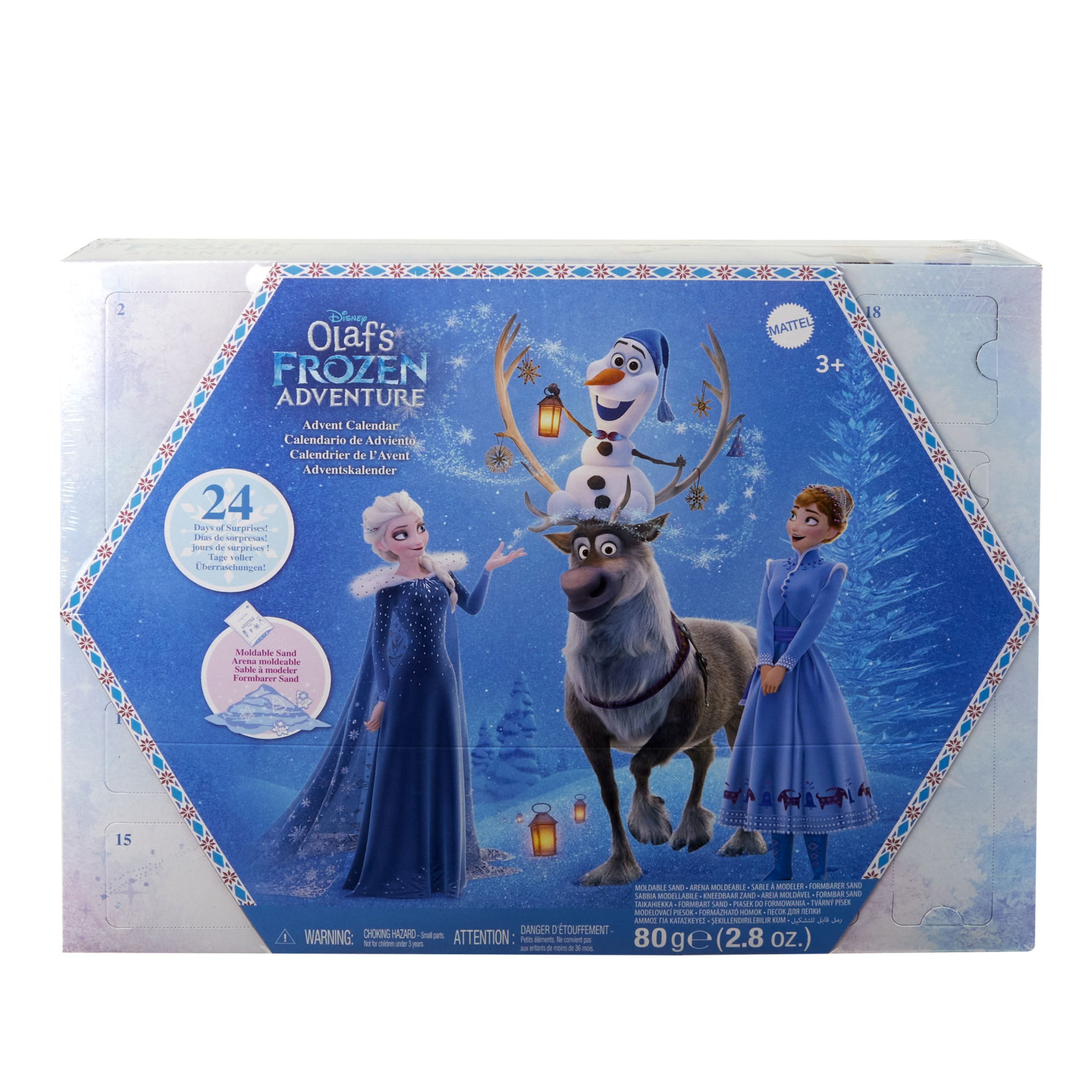 Festivalartikel Adventskalender Disney Frozen Adventskalender – 24 Mini-Puppen Anna Elsa Olaf Sven (1-tlg)