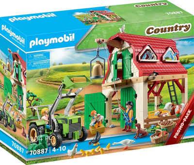 Playmobil® Konstruktions-Spielset »Bauernhof mit Kleintieraufzucht (70887), Country«, (204 St), Made in Germany