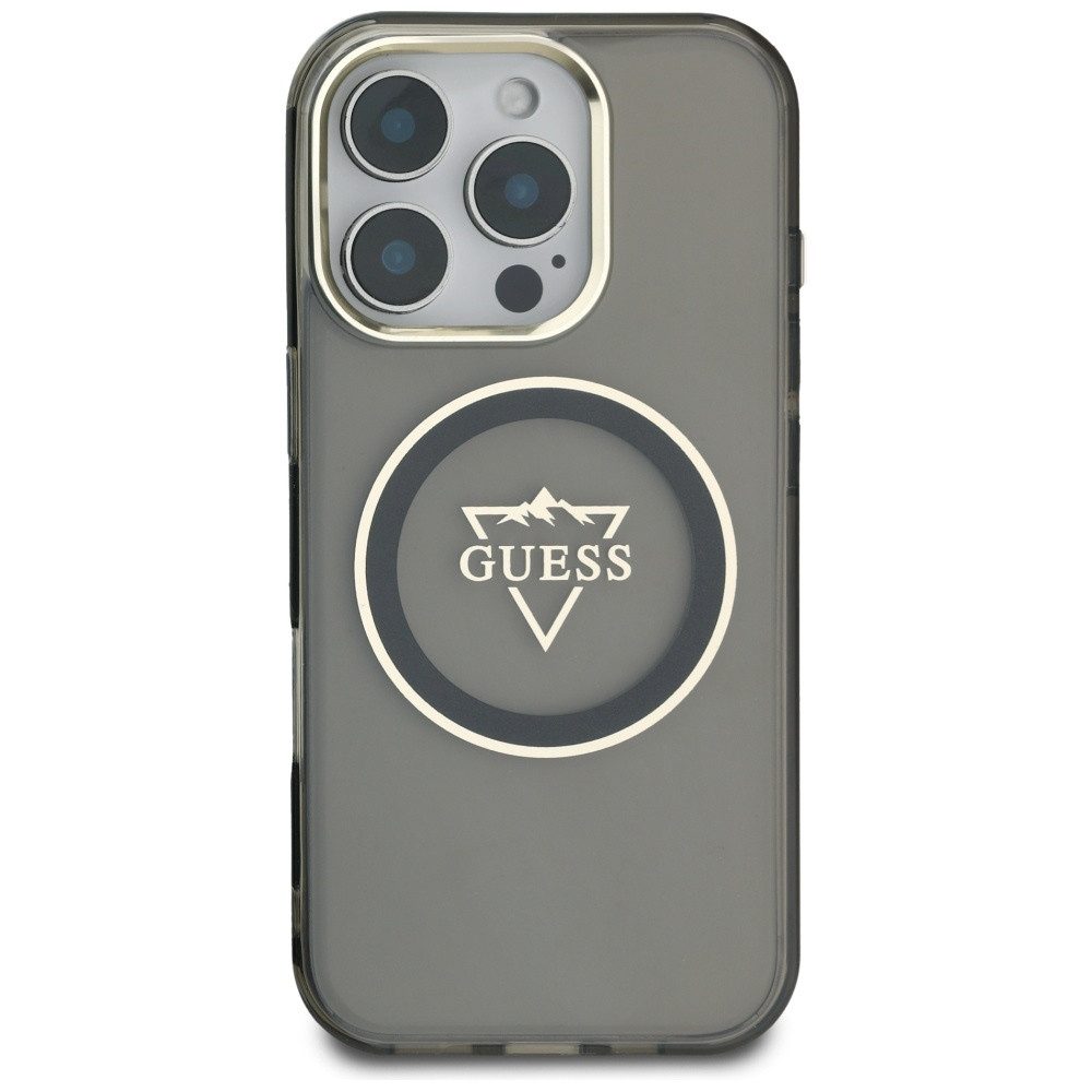 Guess Handyhülle Schutzhülle Magnethülle Smartphonehülle 6,3 Zoll, MagSafe, Hardcase, erhöhte Schutzkanten