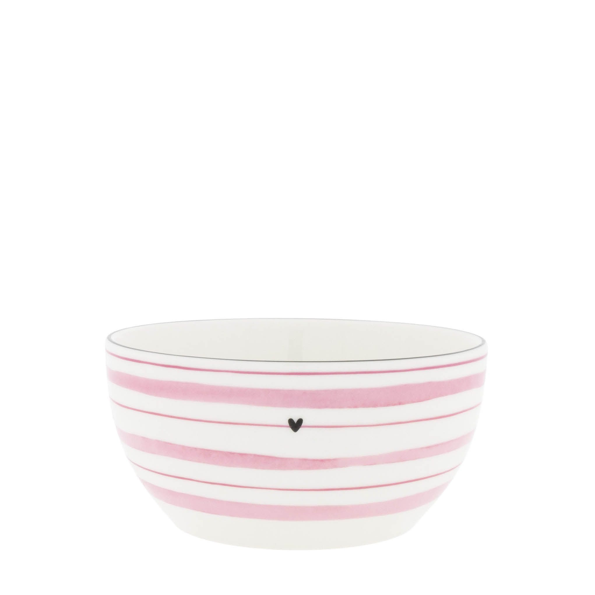 Bastion Collections Müslischale WATERCOLOUR, Keramik, Spülmaschinengeeignet, Weiß, Motiv: Streifen