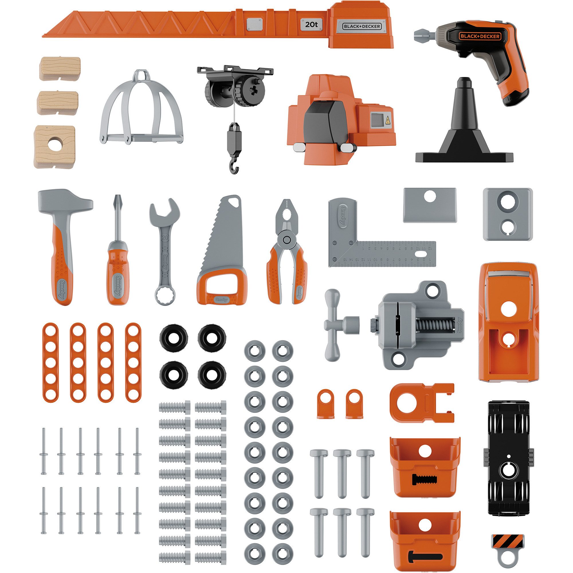 Smoby Spielwerkzeug Smoby Black+Decker Werkbank mit Kran