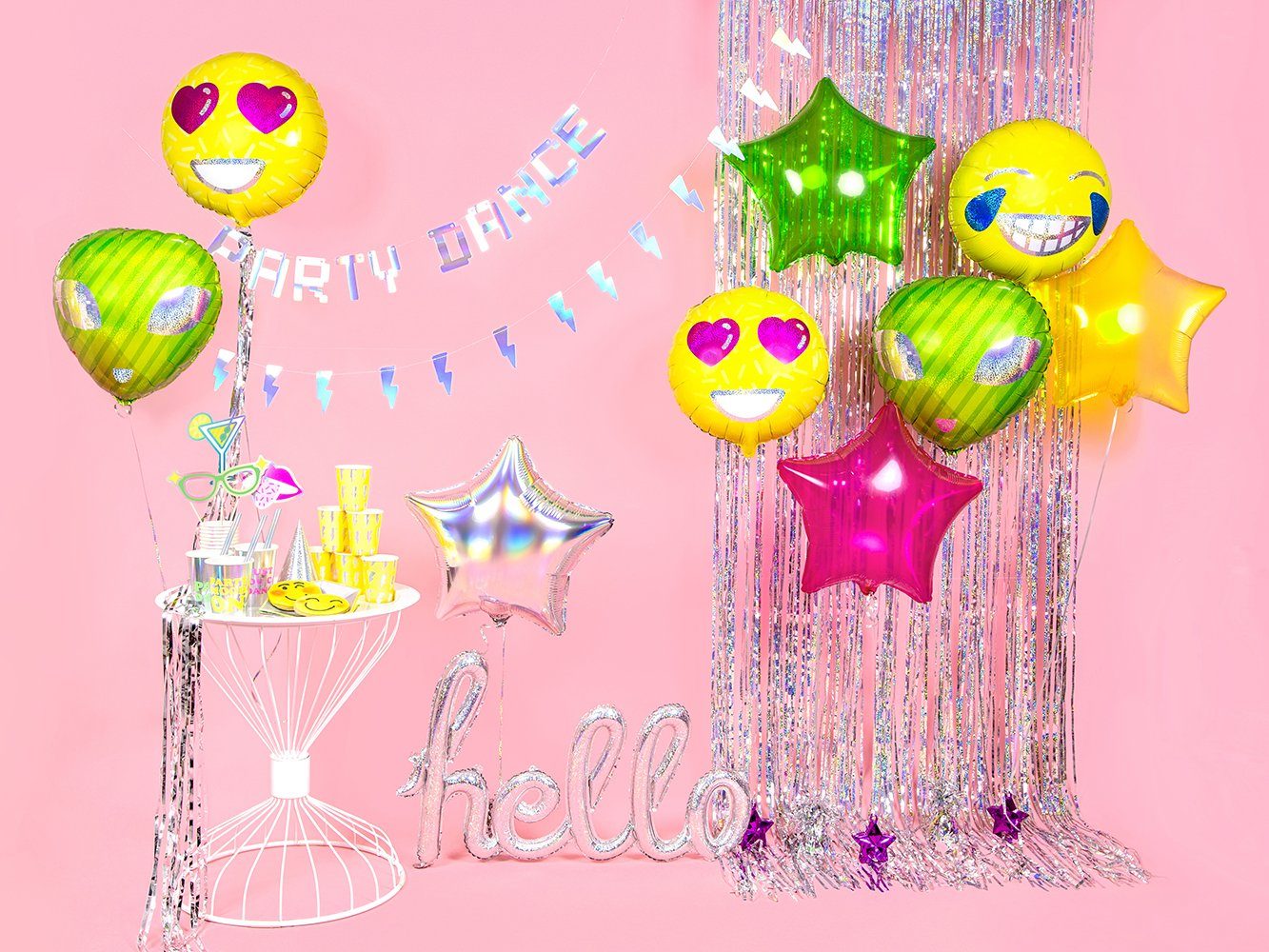 partydeco Papierdekoration, Partyhüte Hologramm 16cm silber irisierend 6er Set
