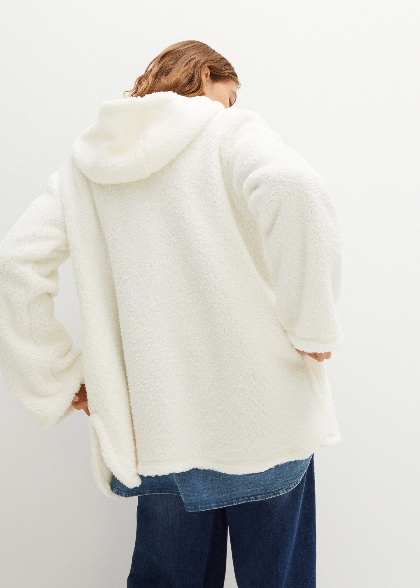 bonprix Fleecejacke Teddy-Fleece Jacke in A-Linie mit Seitenschlitzen günstig online kaufen