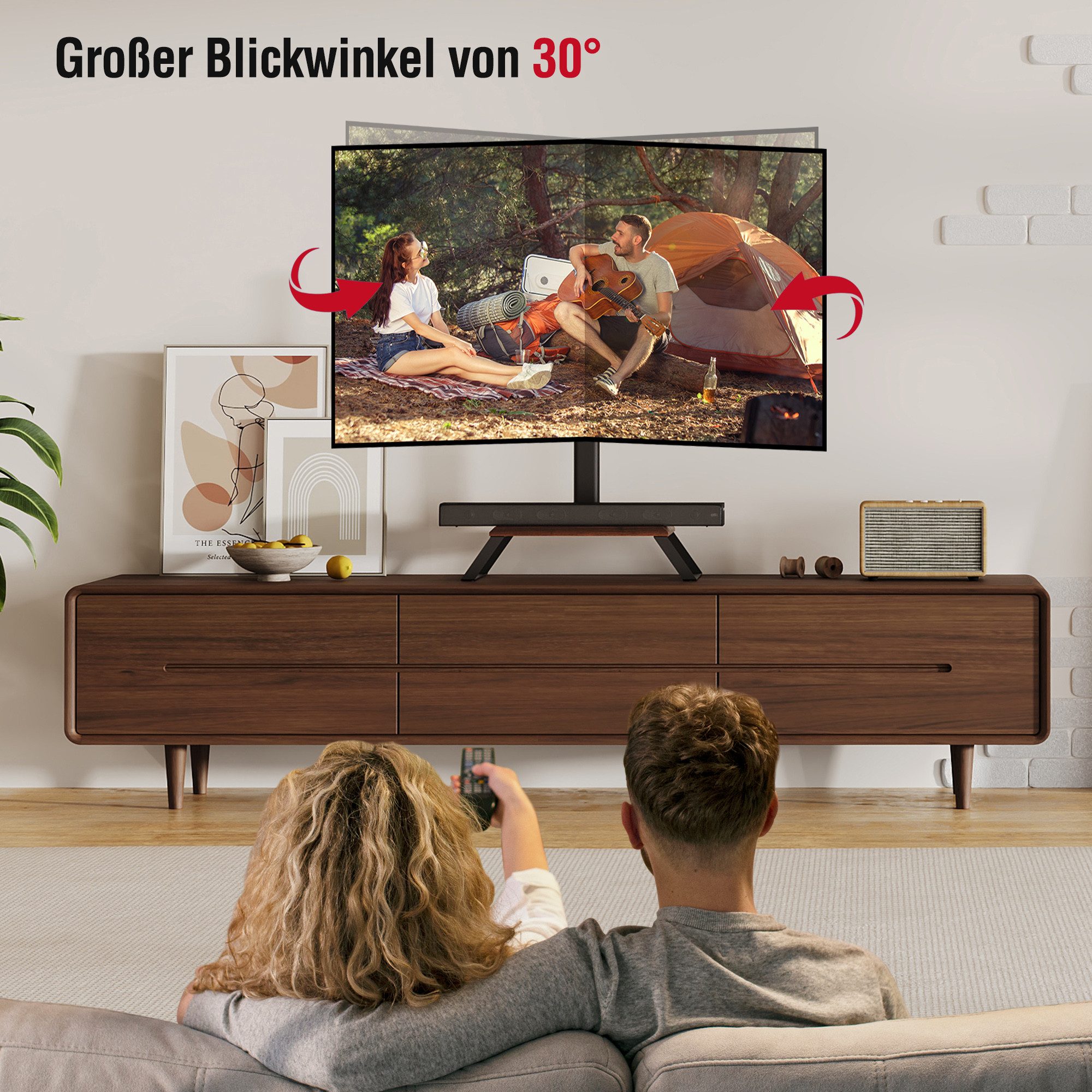 AOKCOS TV-Ständer, (bis 55 Zoll, mit Ablage)