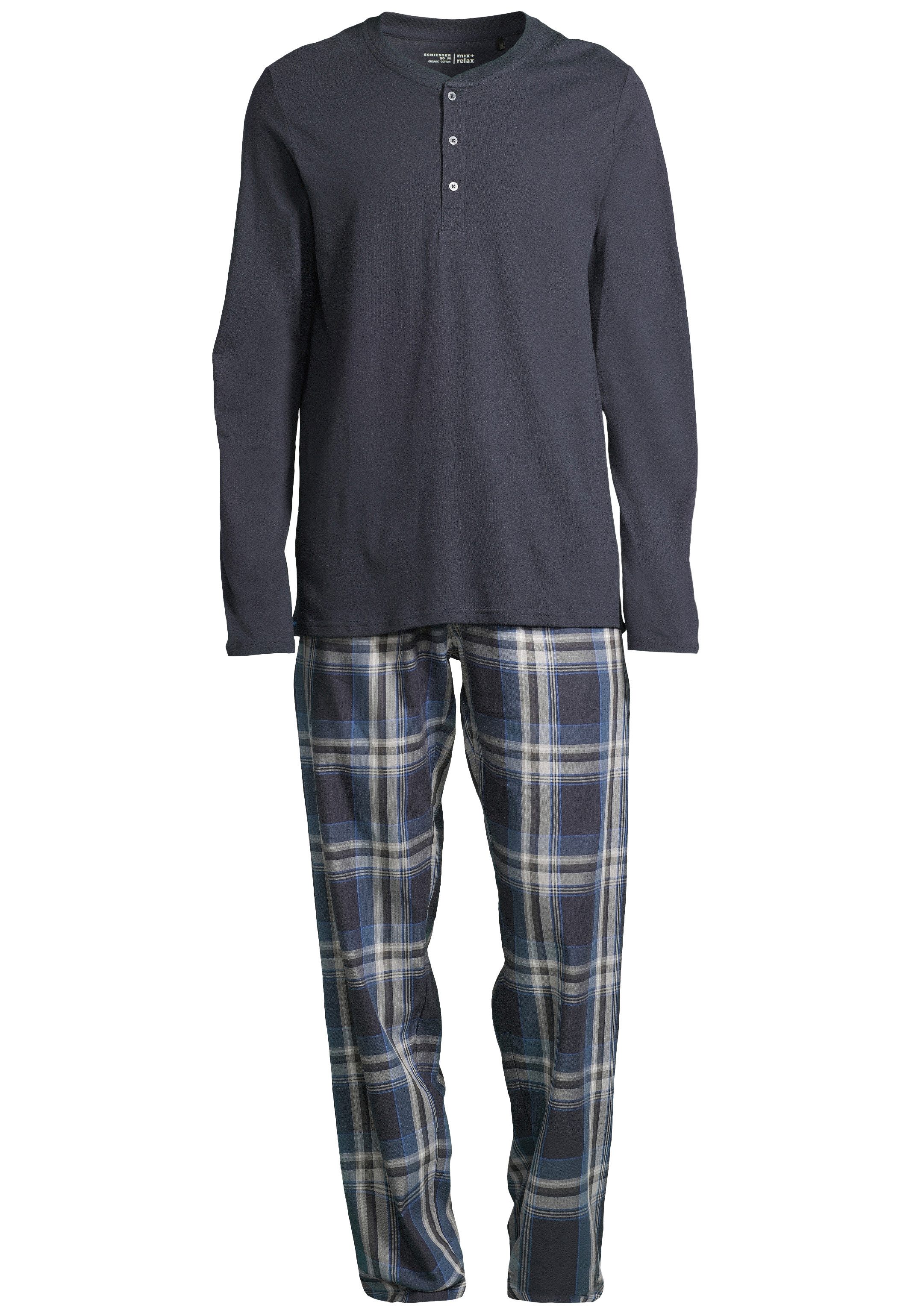 Schiesser Pyjama Night & Home (Set, 2 tlg) Schlafanzug - Baumwolle - Atmung günstig online kaufen