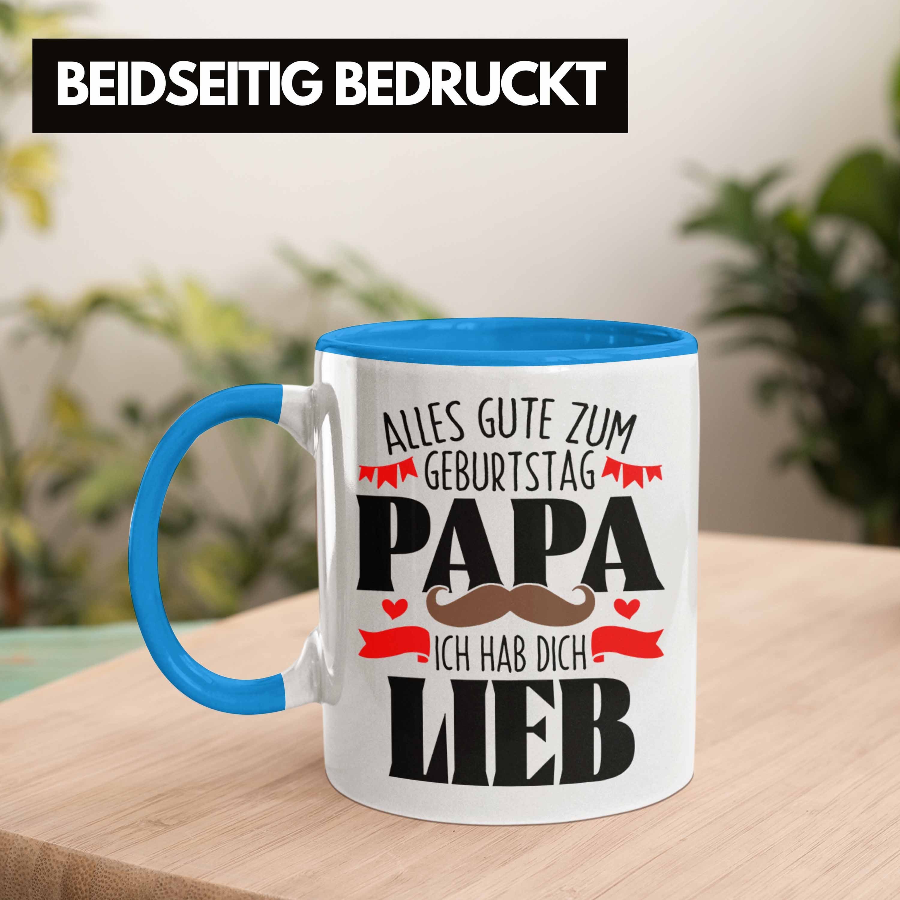 Geburtstag Trendation Hab Ge Trendation Geschenk Tasse Ich Tasse Vater Dich Papa Lieb - Blau