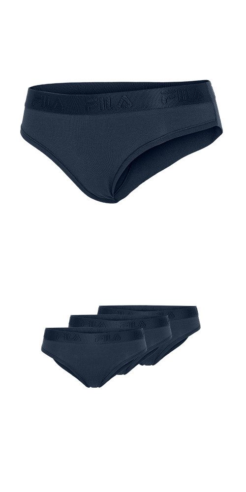 Fila Brasilslip (3er Pack) Baumwollmix, elastisch, Logobund