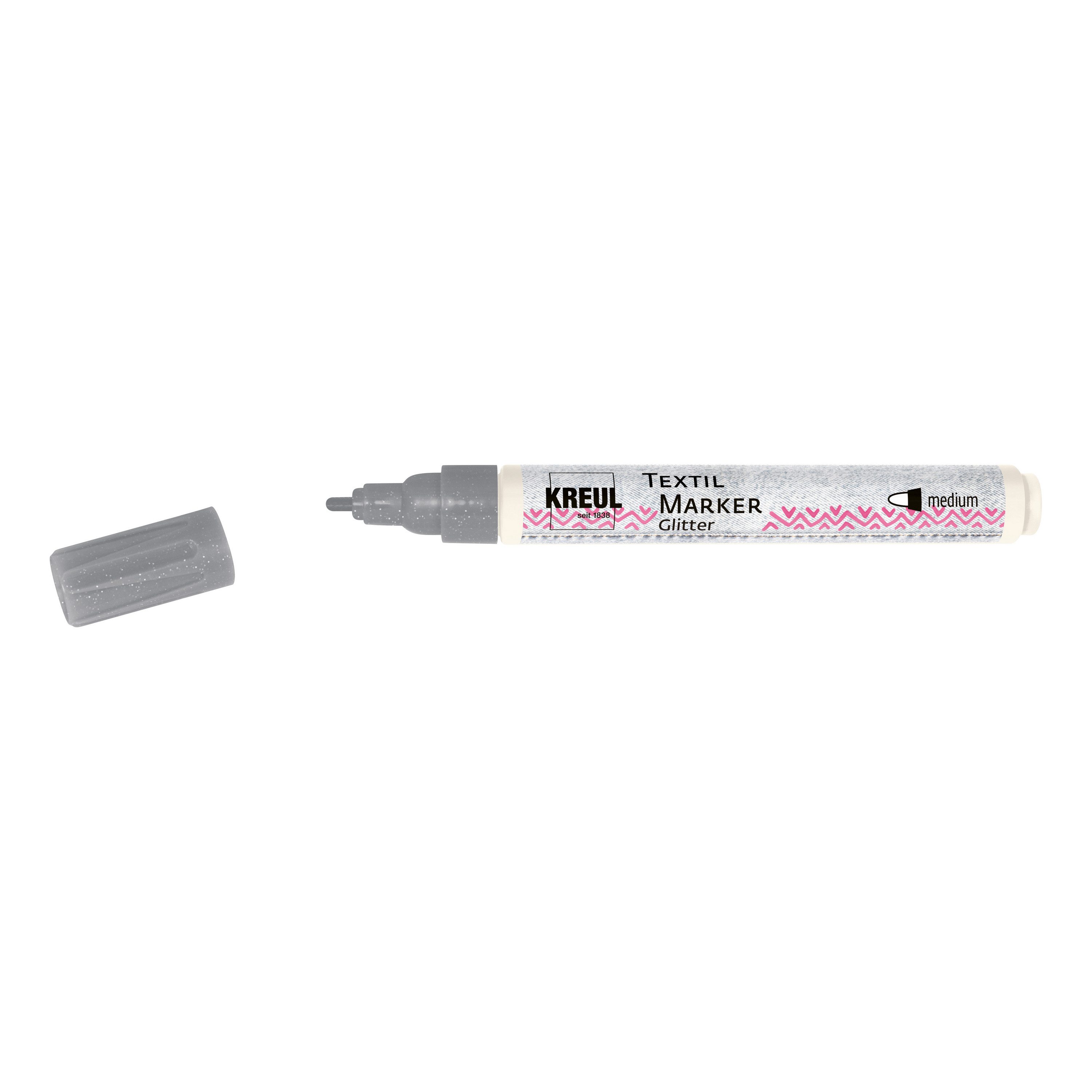 C. KREUL Textilmarker Textilmarker Glitter Medium, Lichtecht und auf Wasserbasis