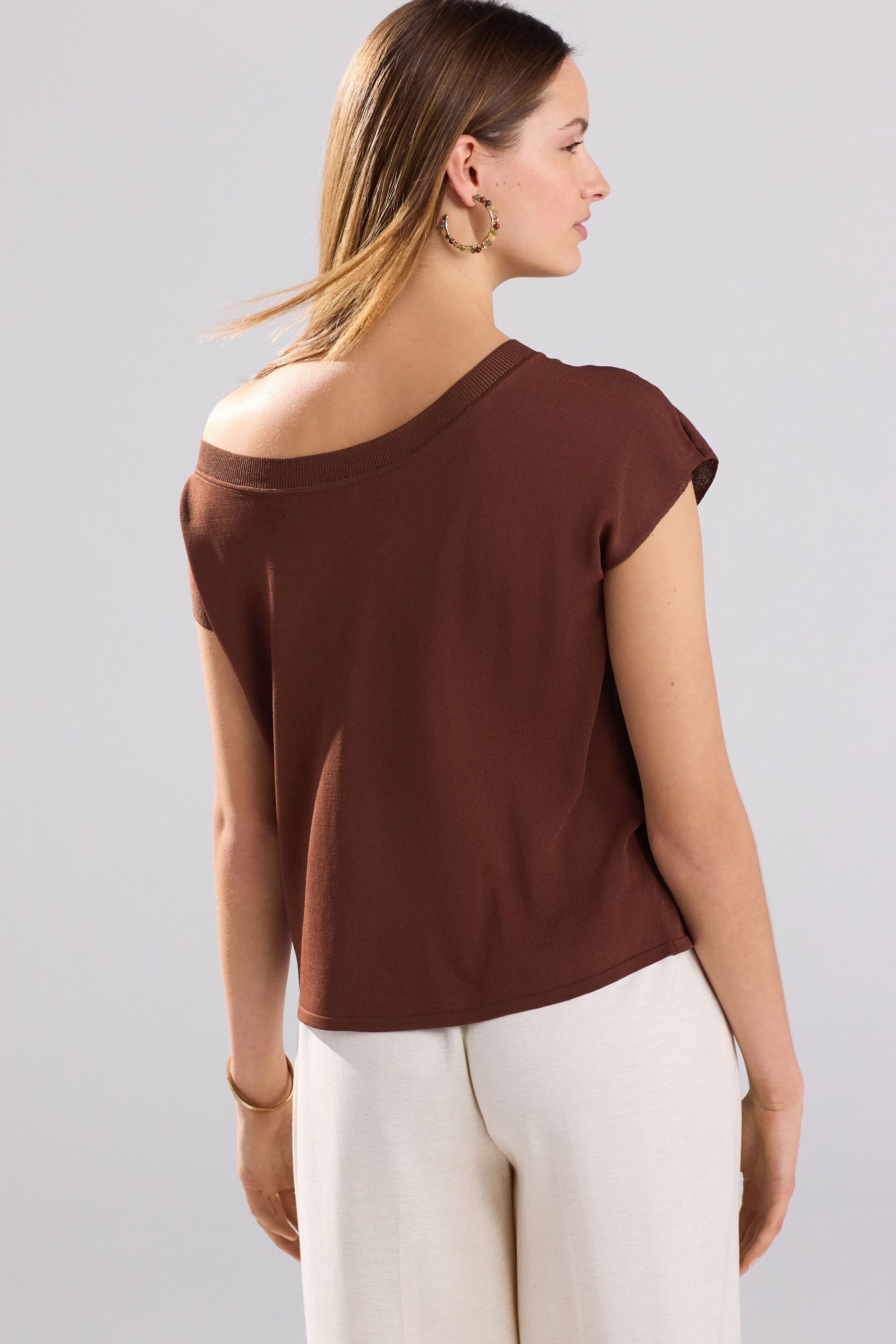 Next T-Shirt Asymmetrisches, schulterfreies Top mit günstig online kaufen