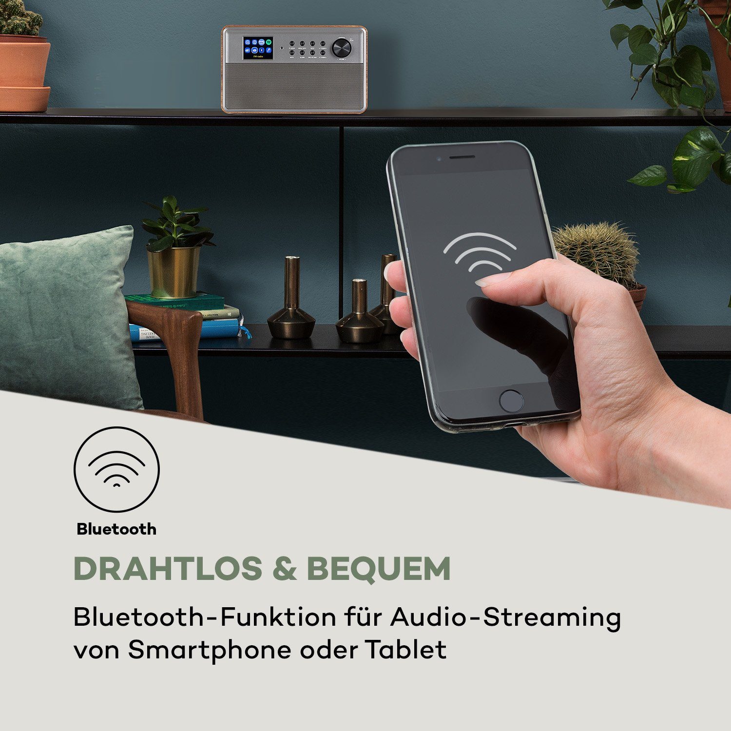 Bluetooth Plus ;Spotify, Link DAB 6 Auna Radio WLAN - Digitalradio (DAB+;UKW W, Küchenradio) Internetradio Connect Radio