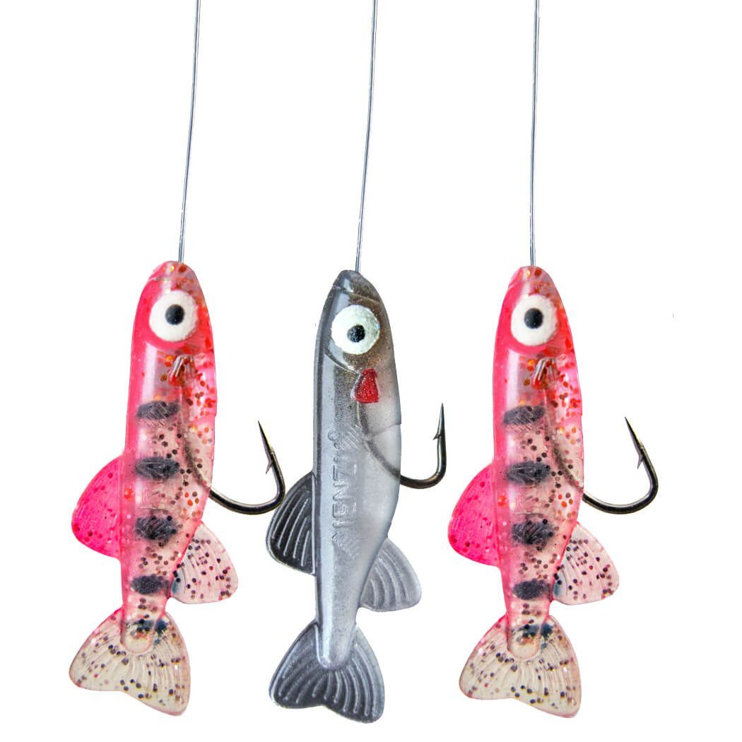 Forellenhaken Jenzi Hegenen Haken mit Fishlis am System komplett montiert