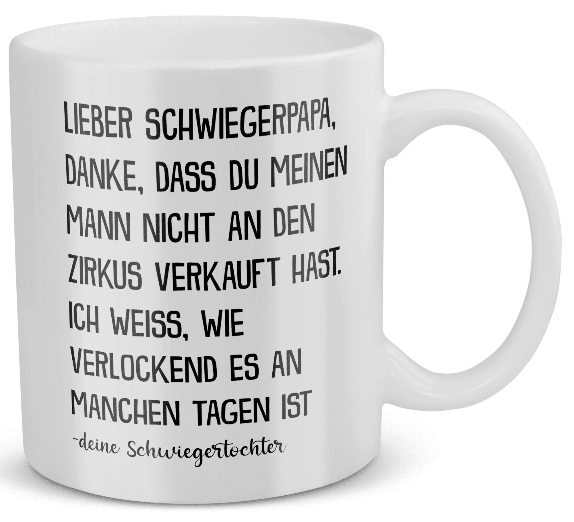22Feels Tasse Schwiegerpapa Geschenk von Schwiegertochter