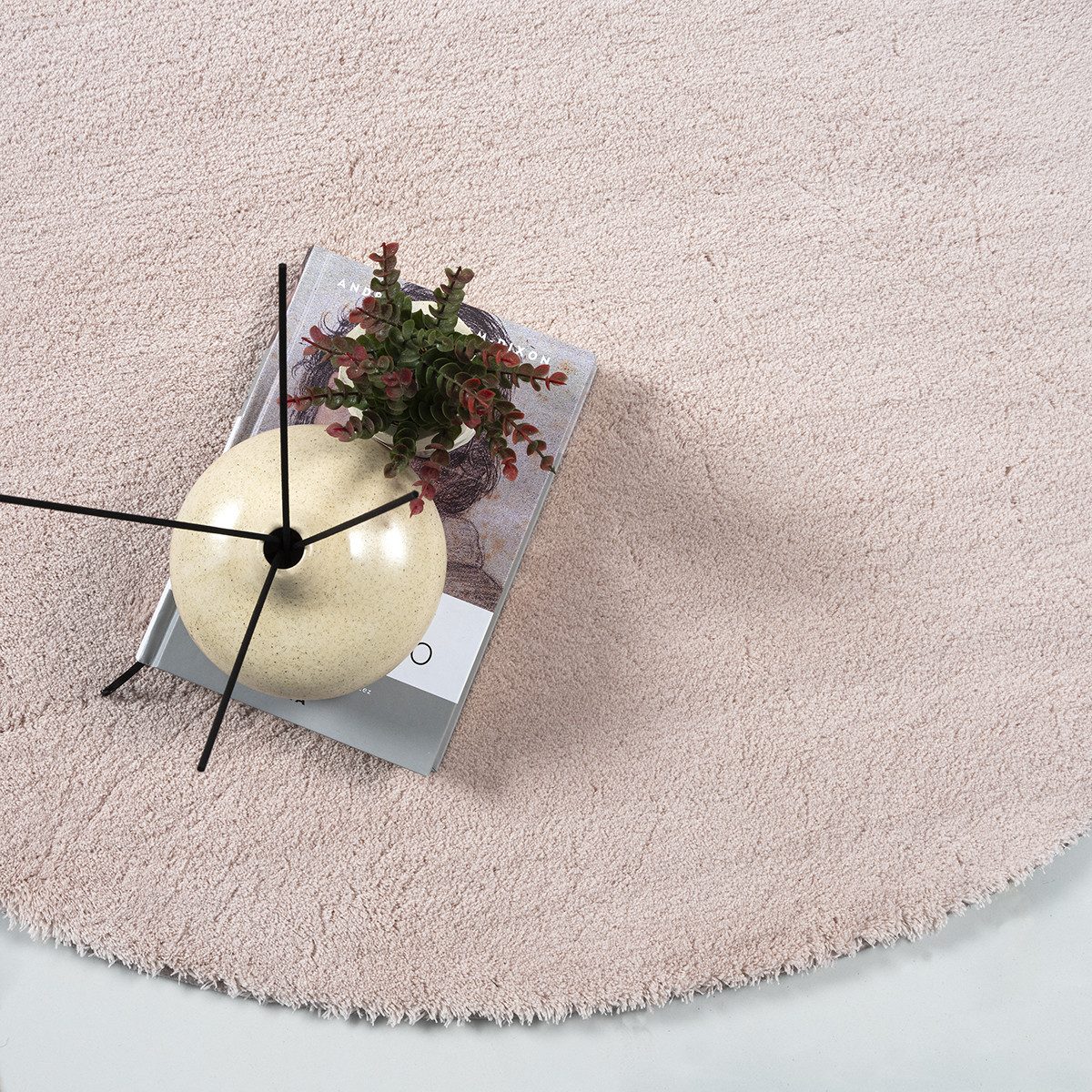 the carpet Teppich Relax round, rund, Höhe: 16 mm, waschbarer Wohnzimmer Teppich modern rutschfest