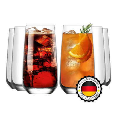 TYA Collection Gläser-Set Wassergläser Saftgläser Trinkgläser Hause Restaurants Partys 6er 480cc, Glas