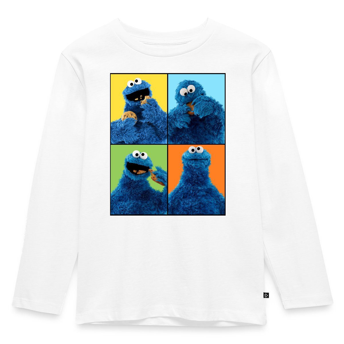 T-Shirt Sesamstraße Krümelmonster Posen Kinder Premium Langarmshirt