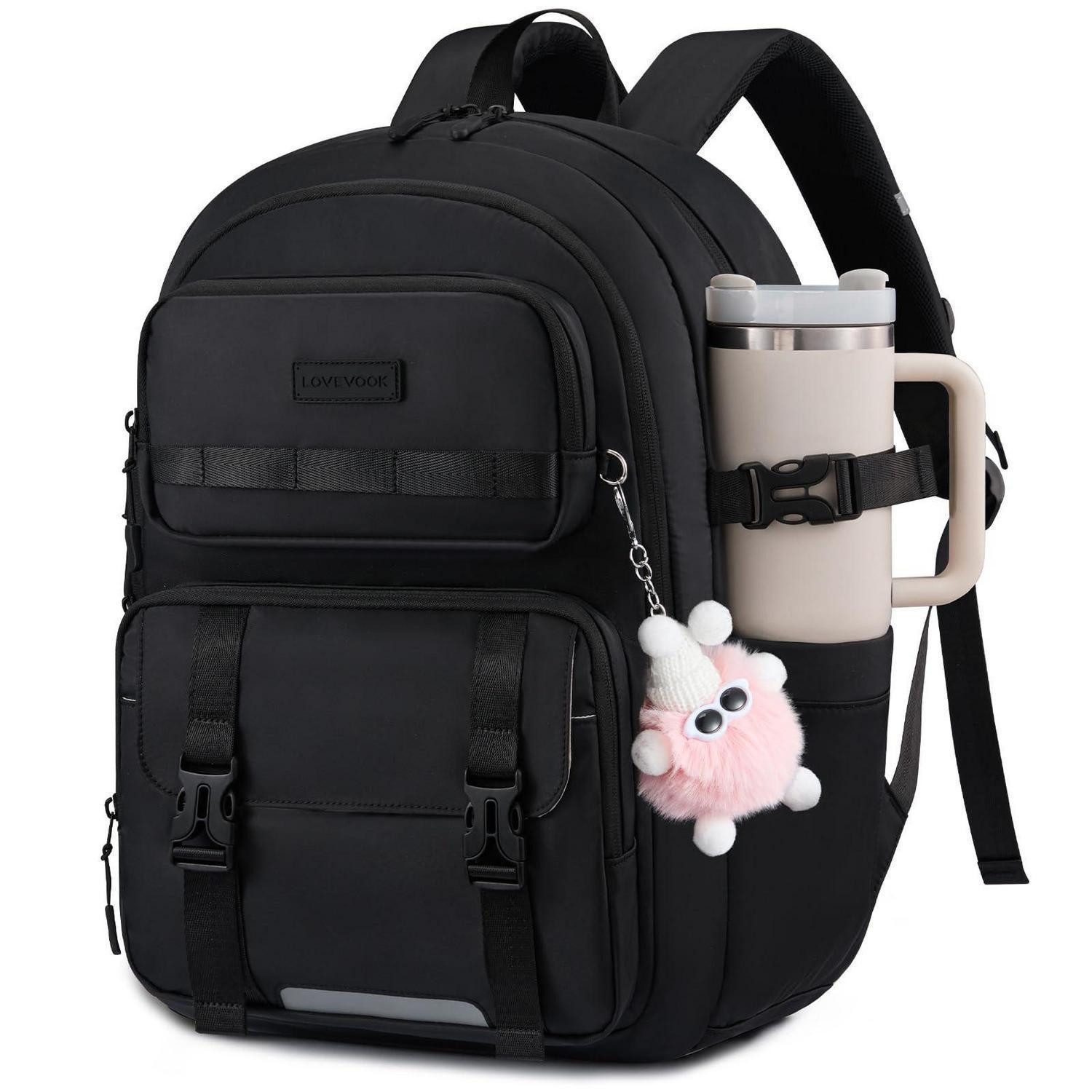 LuxusKollektion Schulrucksack Schulrucksack Teenager Mädchen 15,6'' schwarz