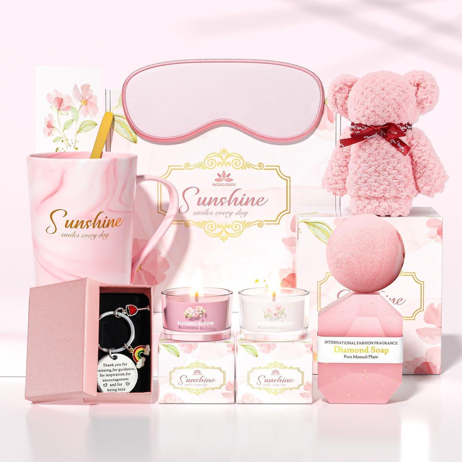 LuxusKollektion Geschenkbox Geburtstagsgeschenk Set Damen Tasse Keramik Schlüsselanhänger (1 St)