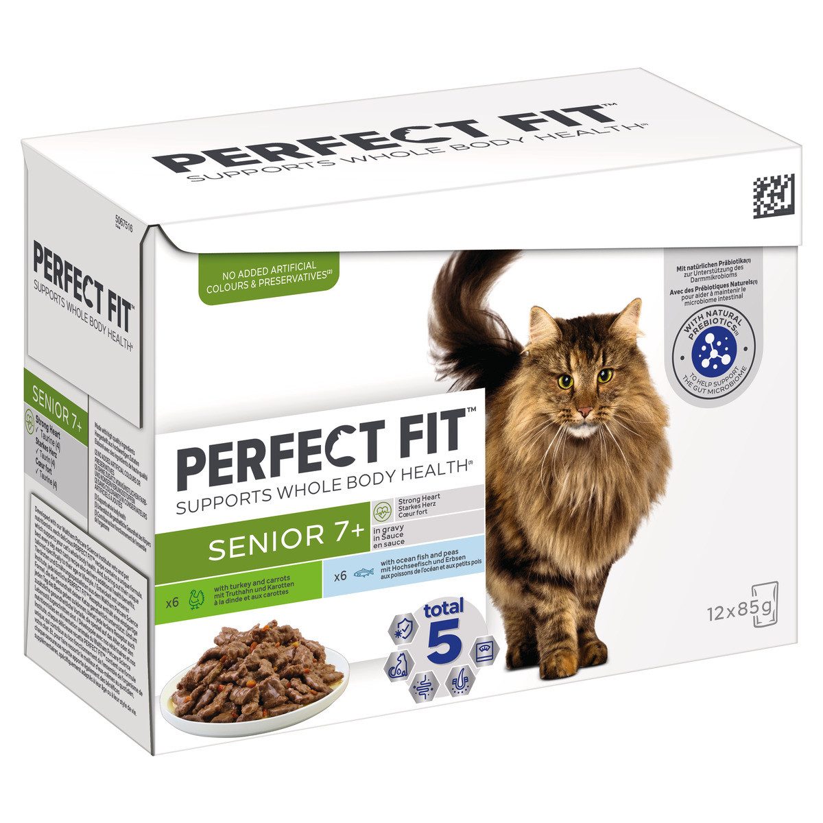 Perfect Fit Multipack Senior 7+ mit Truthahn und Karotten, mit Hochseefisch und Er