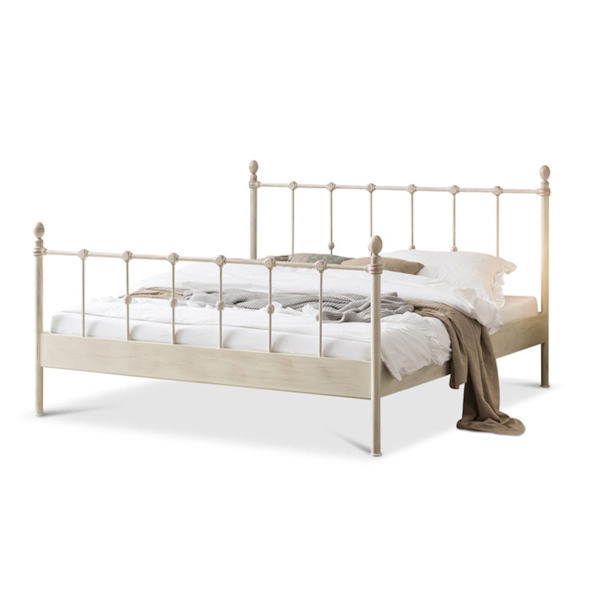 BedBox Metallbett Francesca, traumhaftes Metallbett mit harmonischer Linienführung