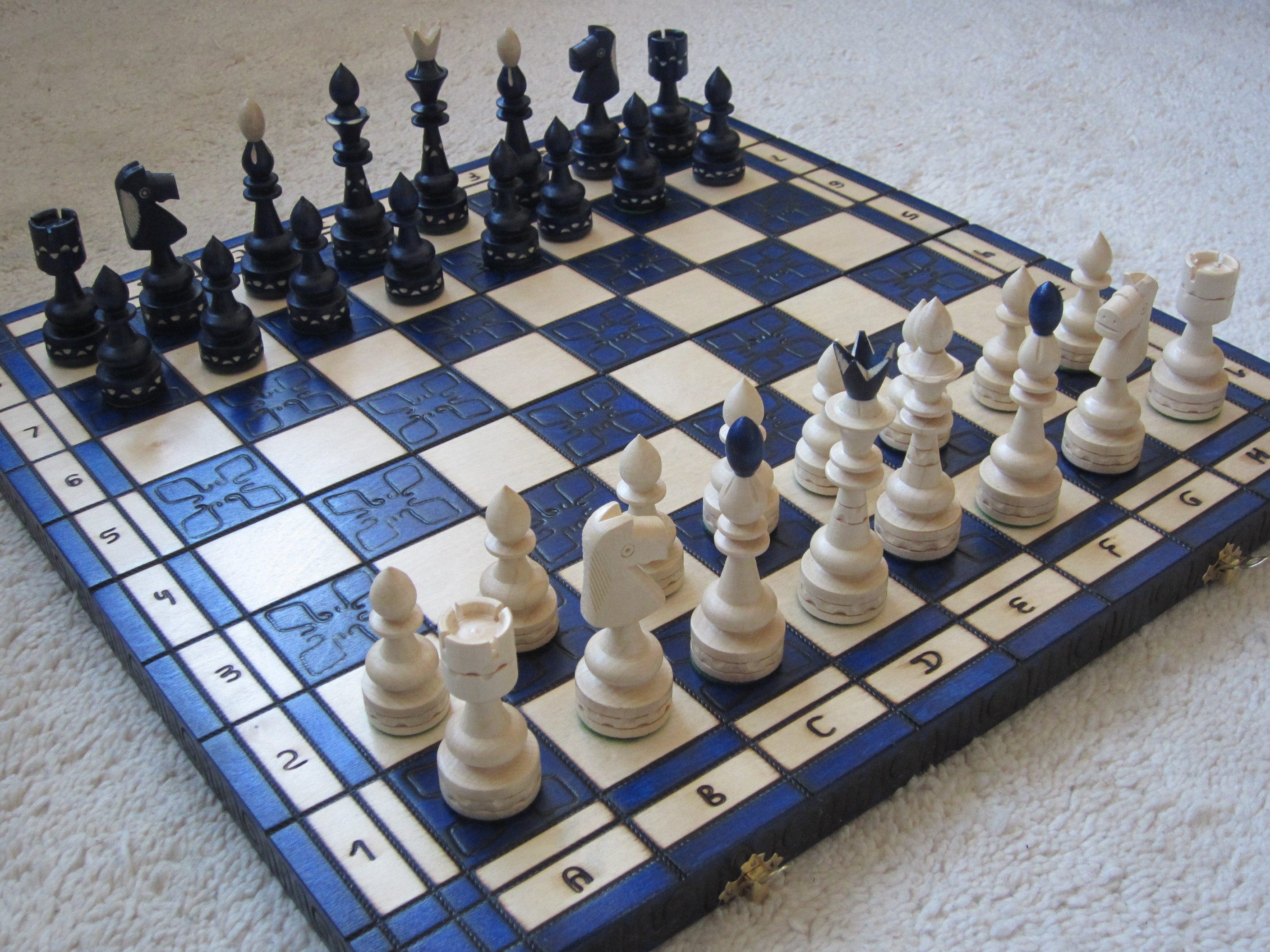 Holzprodukte Spiel Schach Schachspiel Schachbrett 54 x 54 cm Holz Indian indisch