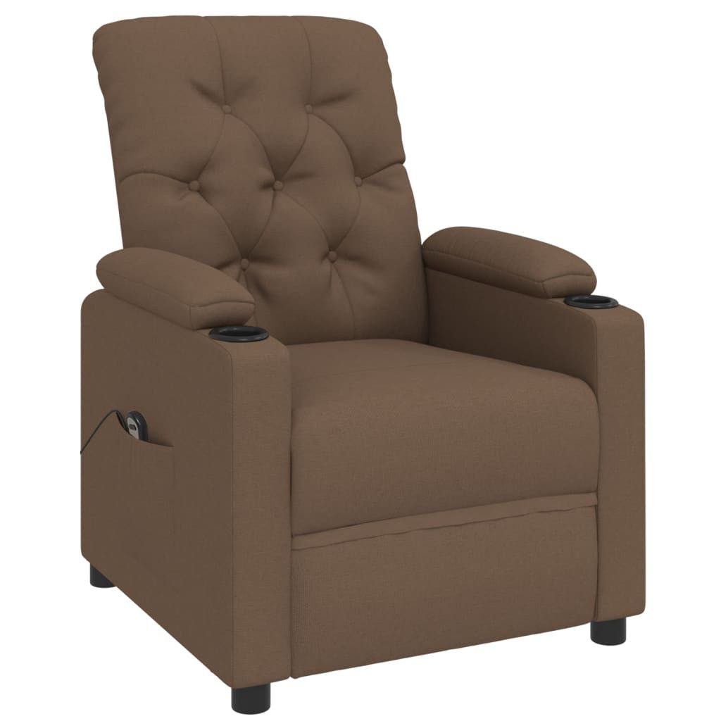 vidaXL Sessel Relaxsessel Elektrisch Braun Stoff günstig online kaufen