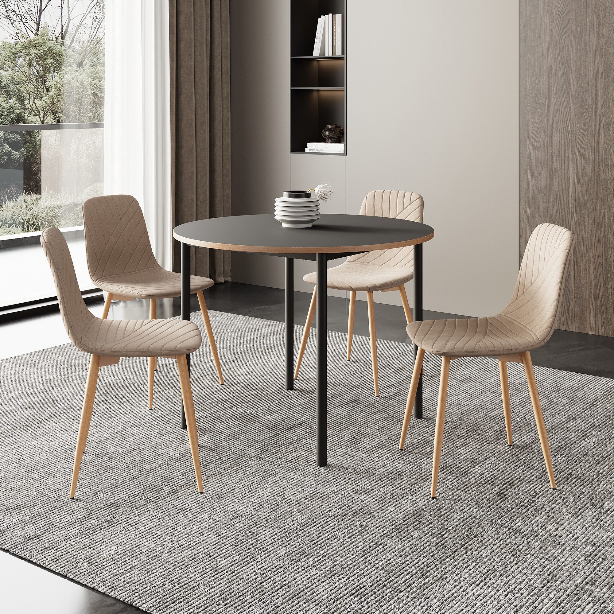 en.casa Essgruppe, (5-tlg), »Lindesberg« 75xØ100 cm günstig online kaufen