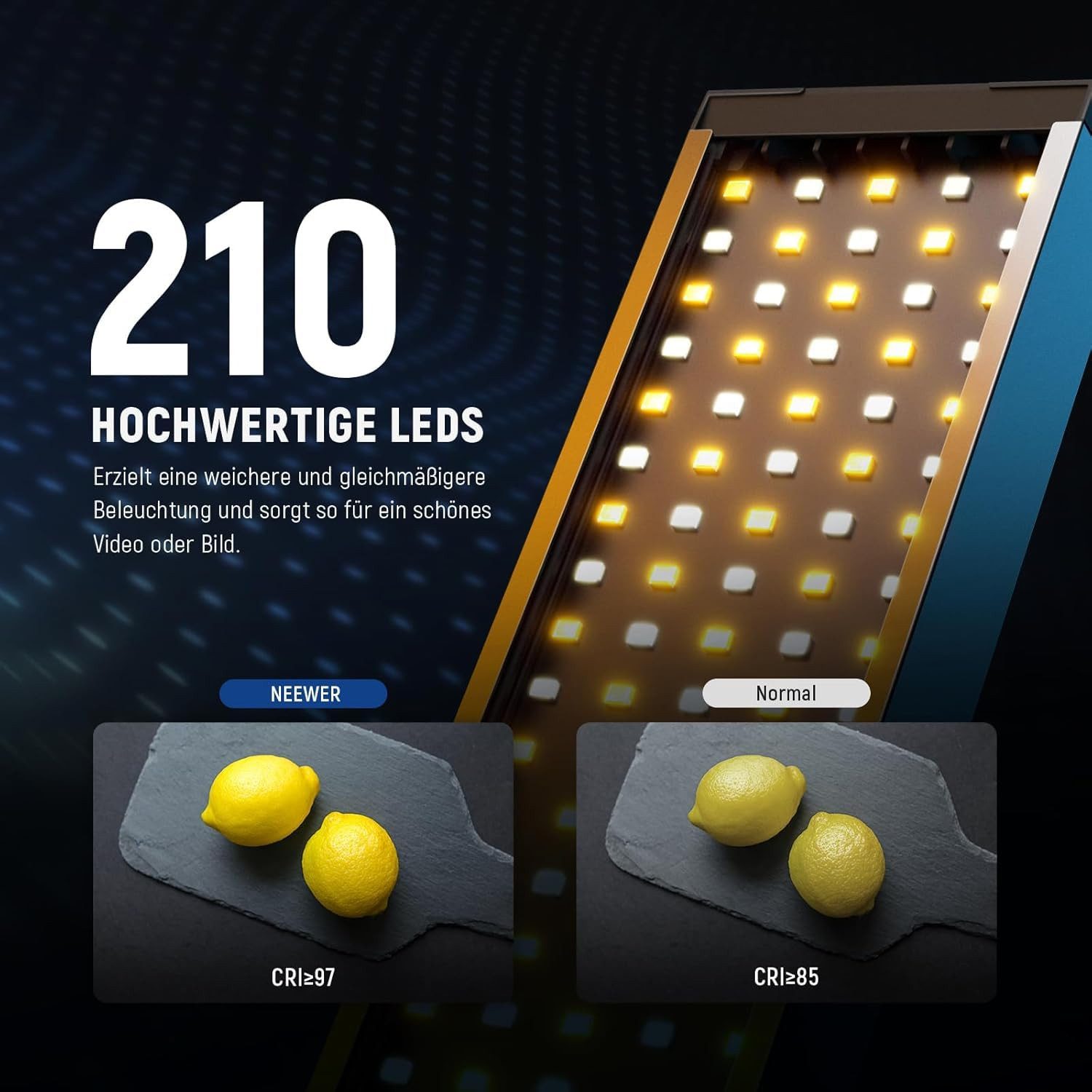 Neewer Videoleuchte BH20B 2er Pack LED Video Lichtstab, dimmbare 3200K~5600K, CRI97+, 2,4G Fernbedienungsset, mit Ständern/Filtern/Tasche, für Video Foto
