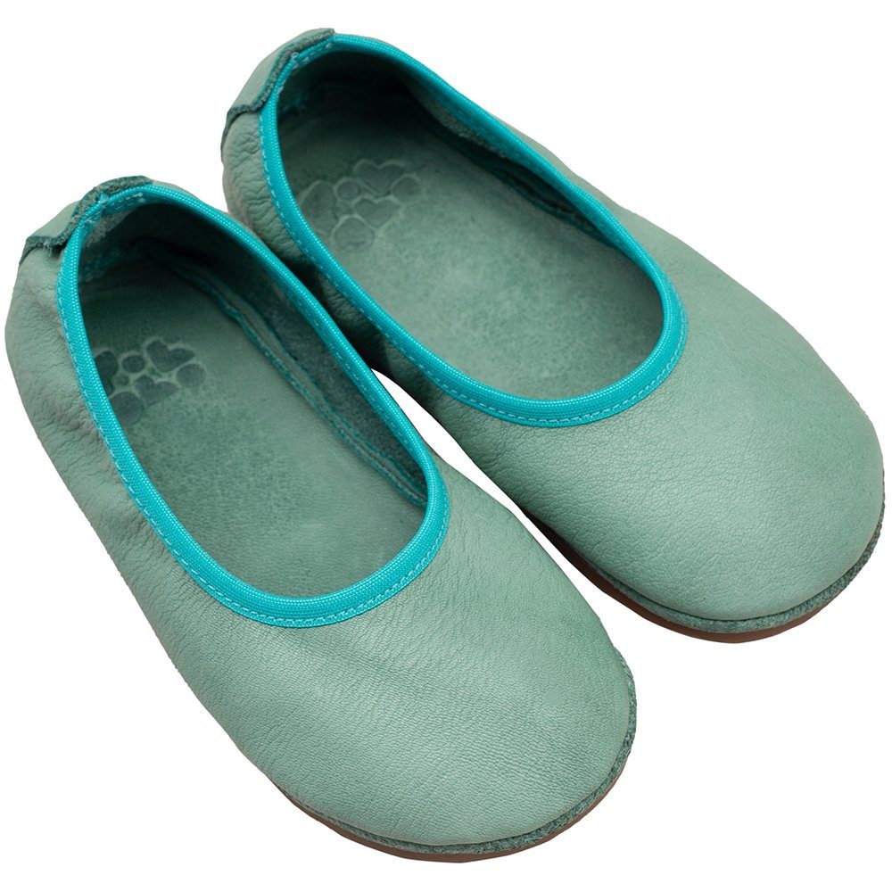 POLOLO Kinderschuhe, Barfuß Ballerina Naturleder