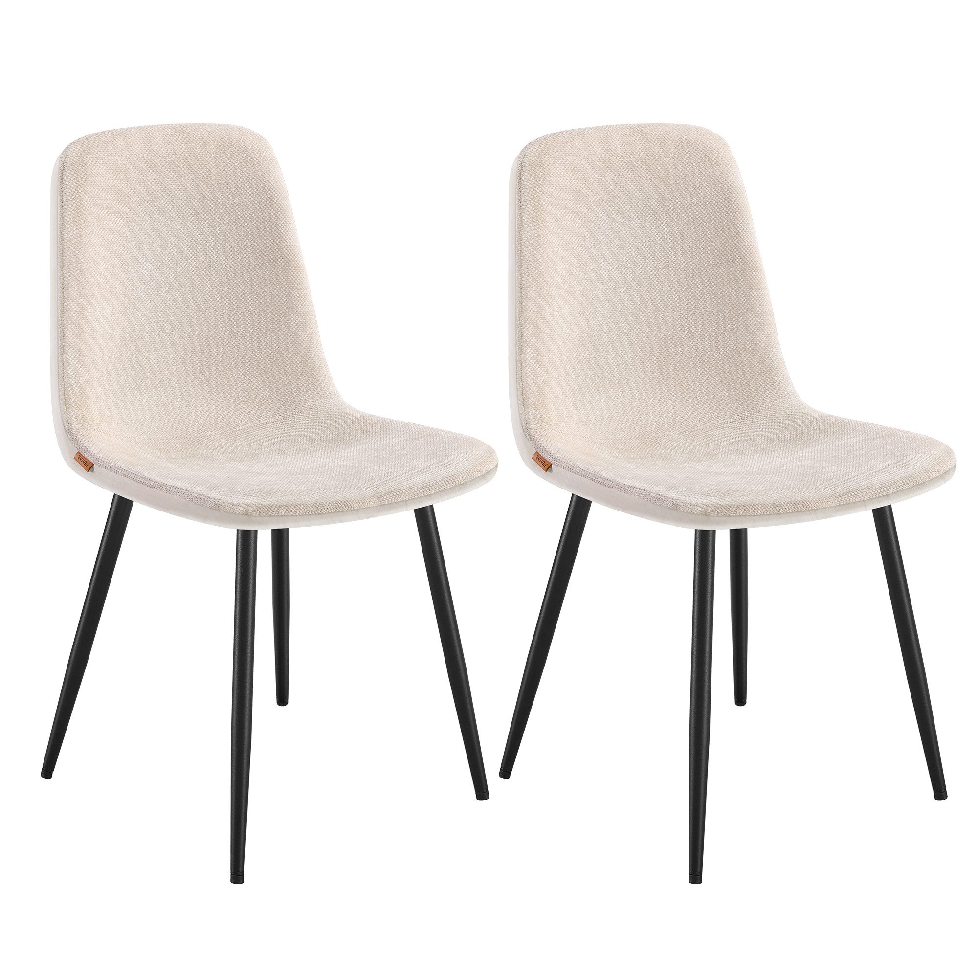 VASAGLE Esszimmerstuhl Metallbeine, verstellbare Füße, pflegeleicht (2 St), günstig online kaufen