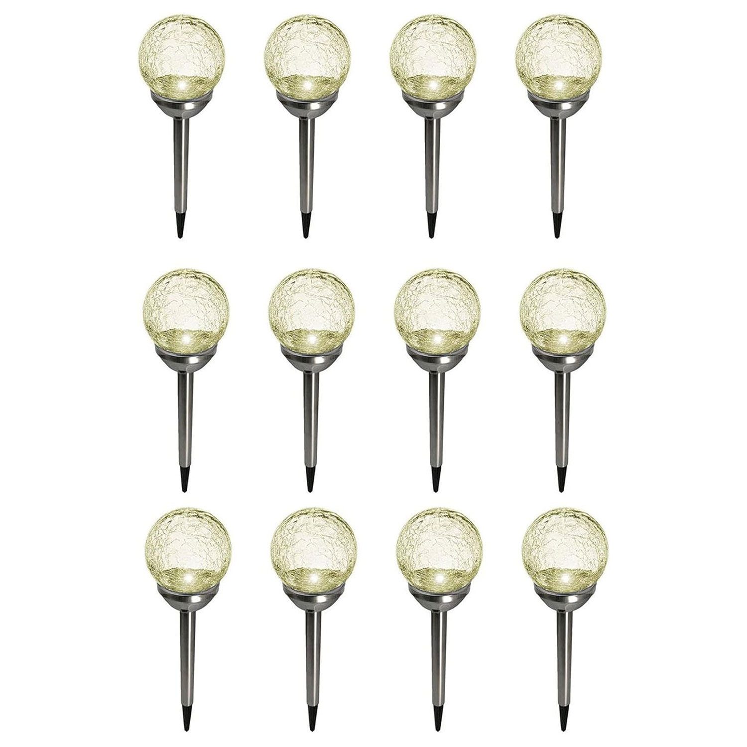 Fachhandel Plus LED Solarleuchte Kristallglas Crackle-Glas günstig online kaufen