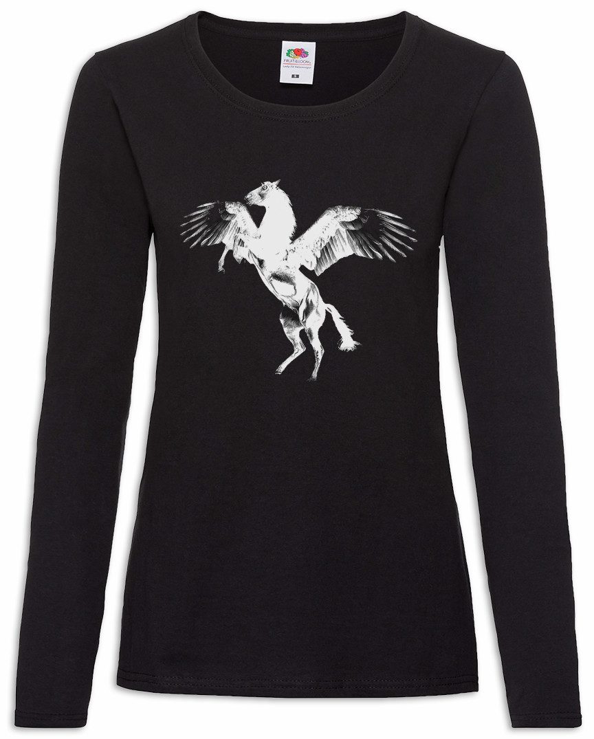 Langarmshirt Pegasus II Damen Langarmshirt Flying Pegasi Pferd Horse Greek