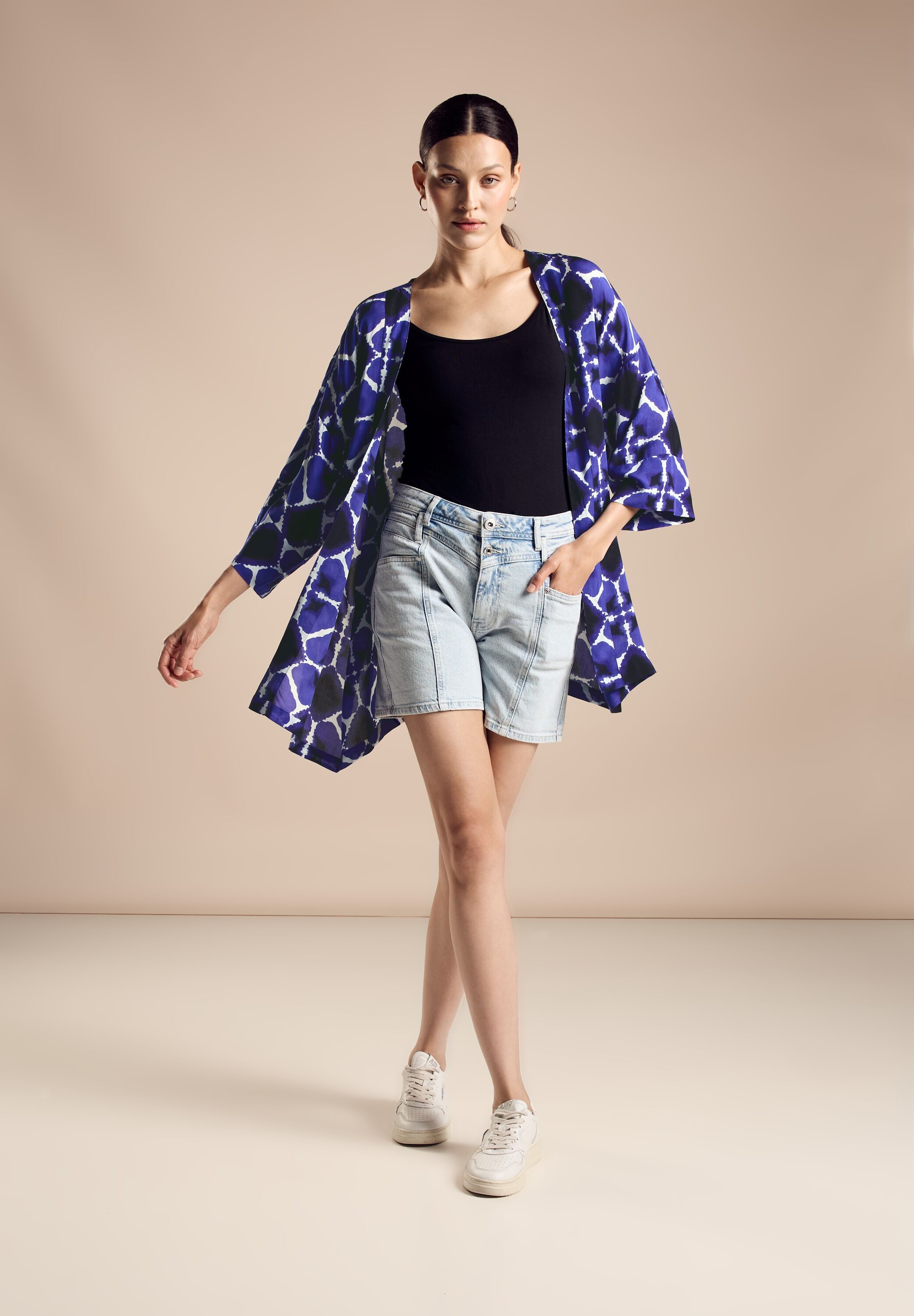 STREET ONE Wickelbluse mit 3/4 Ärmeln