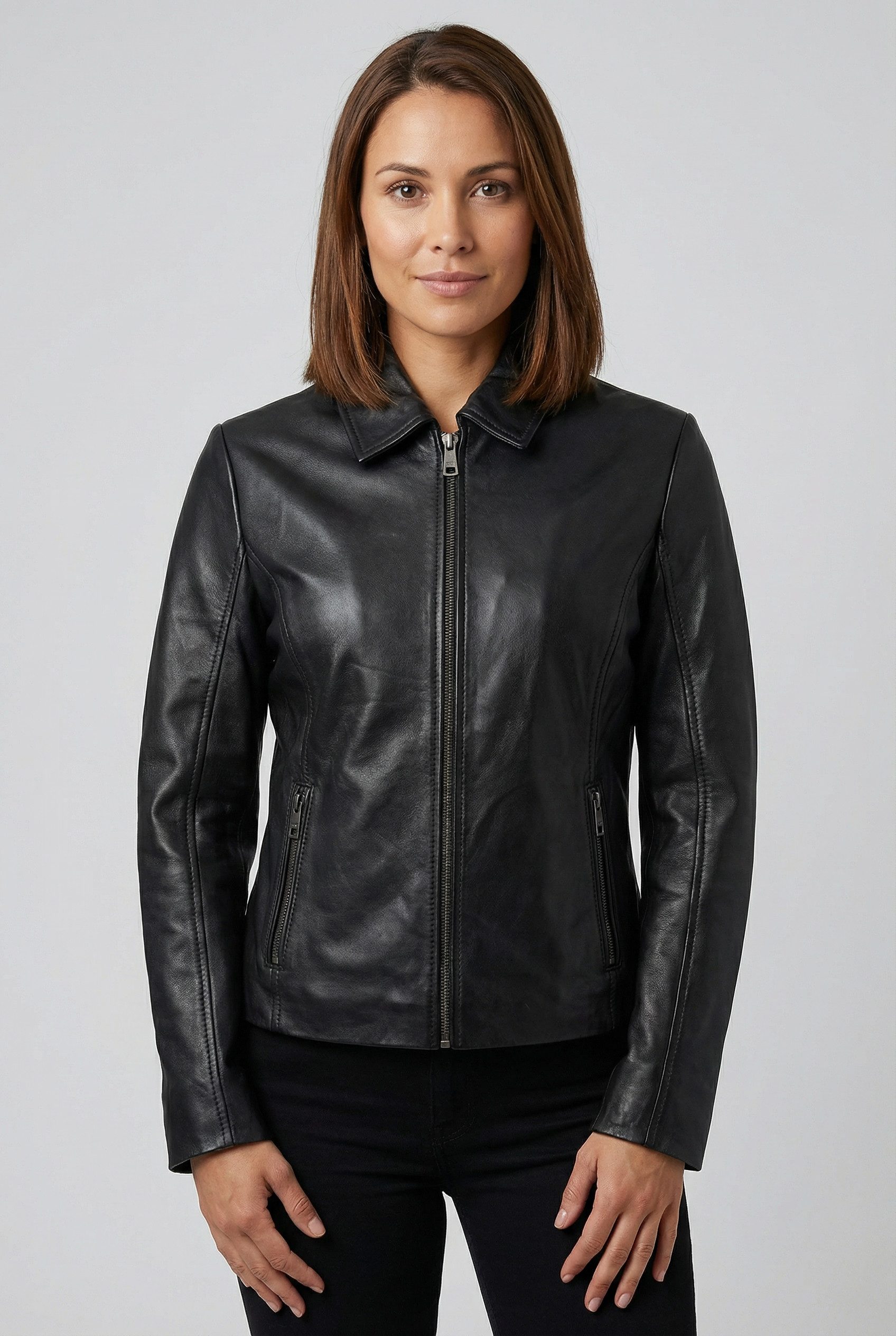 Mauritius Lederjacke MWLoana Bikerjacke mit Umlegekragen günstig online kaufen