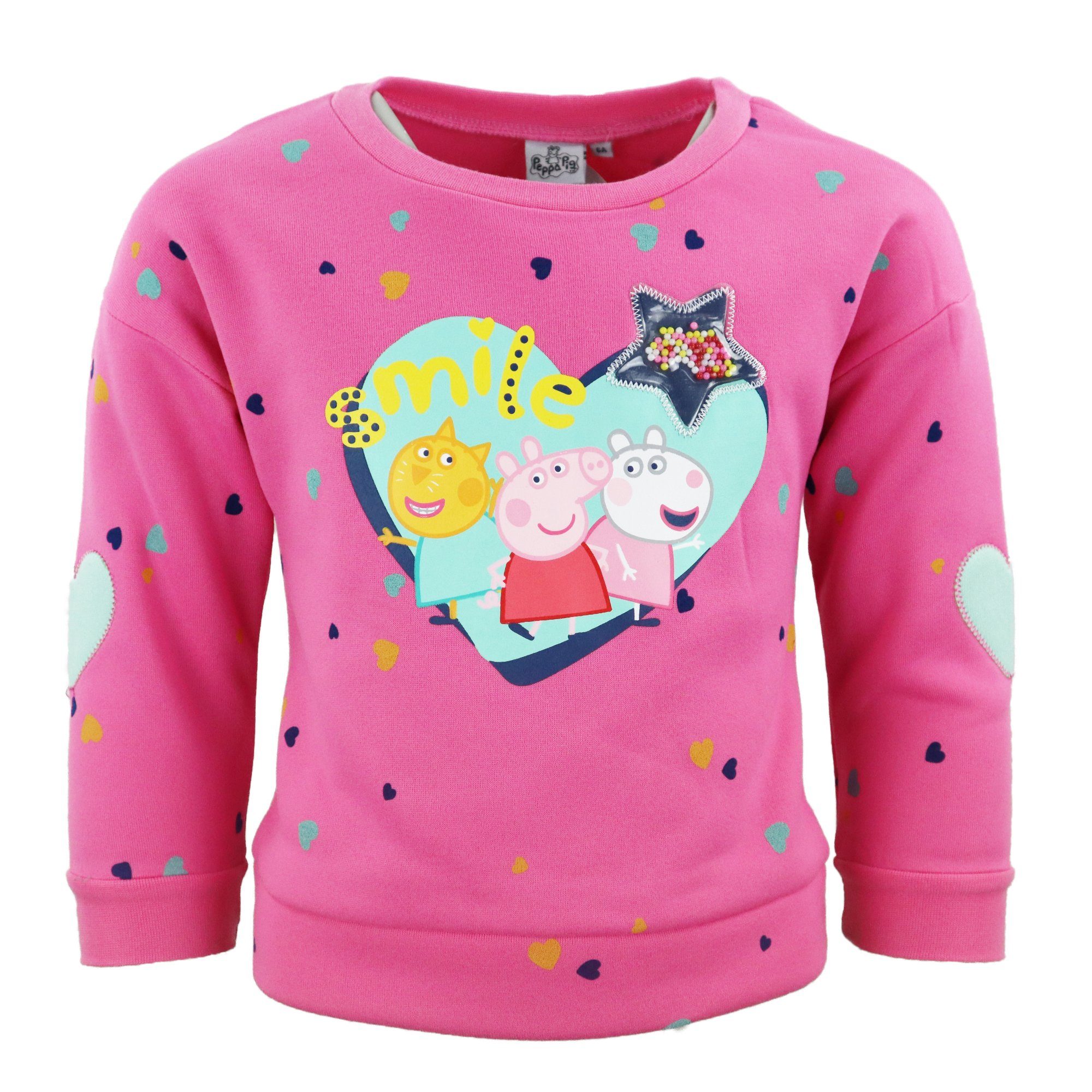 Peppa Pig Pullover Kinder 98 bis Sweater Pig Peppa Rundhalspullover Pulli Wutz 116 Gr