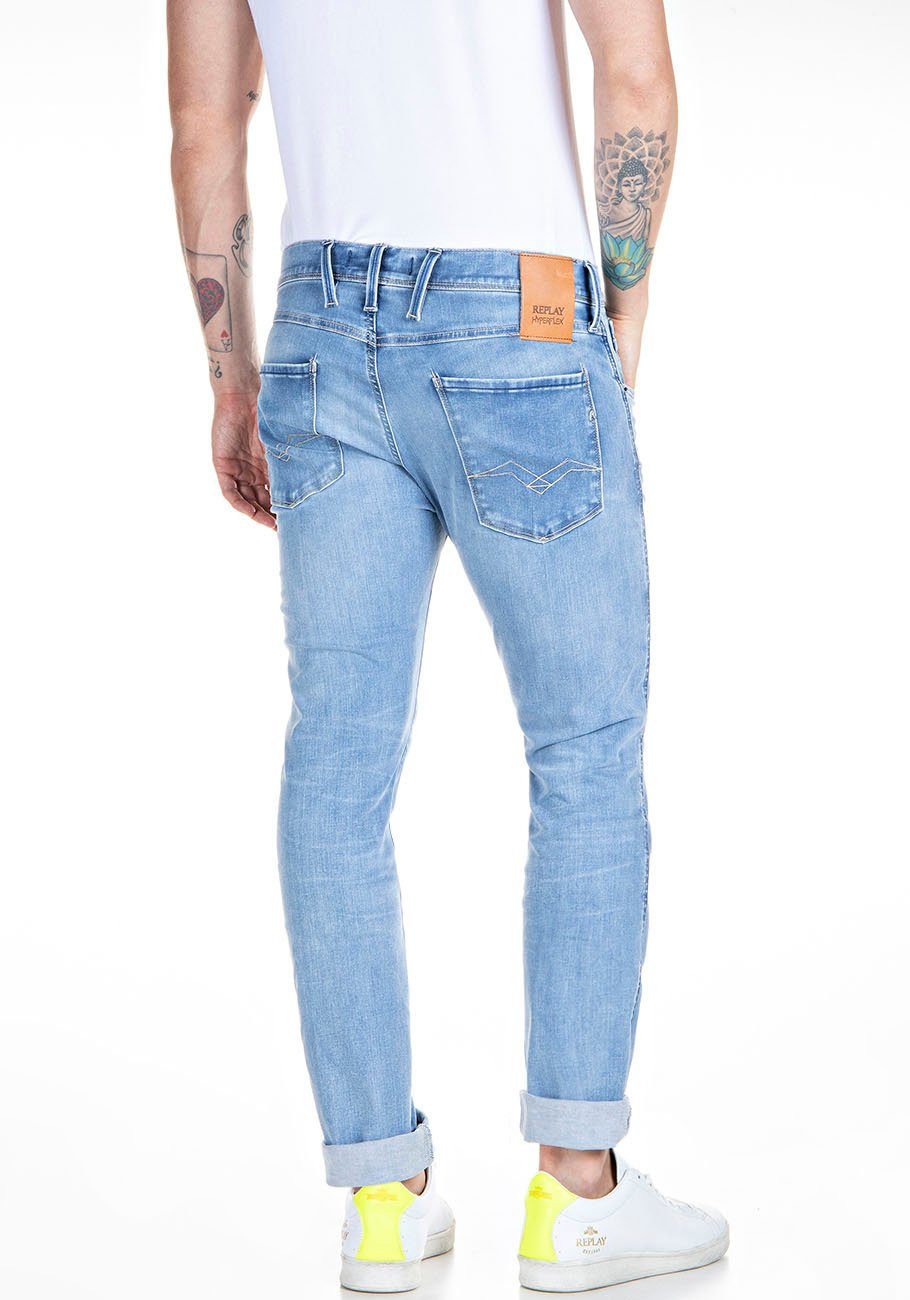 BIO Slim-fit-Jeans ANBASS HYPERFLEX light-blue-wash Replay