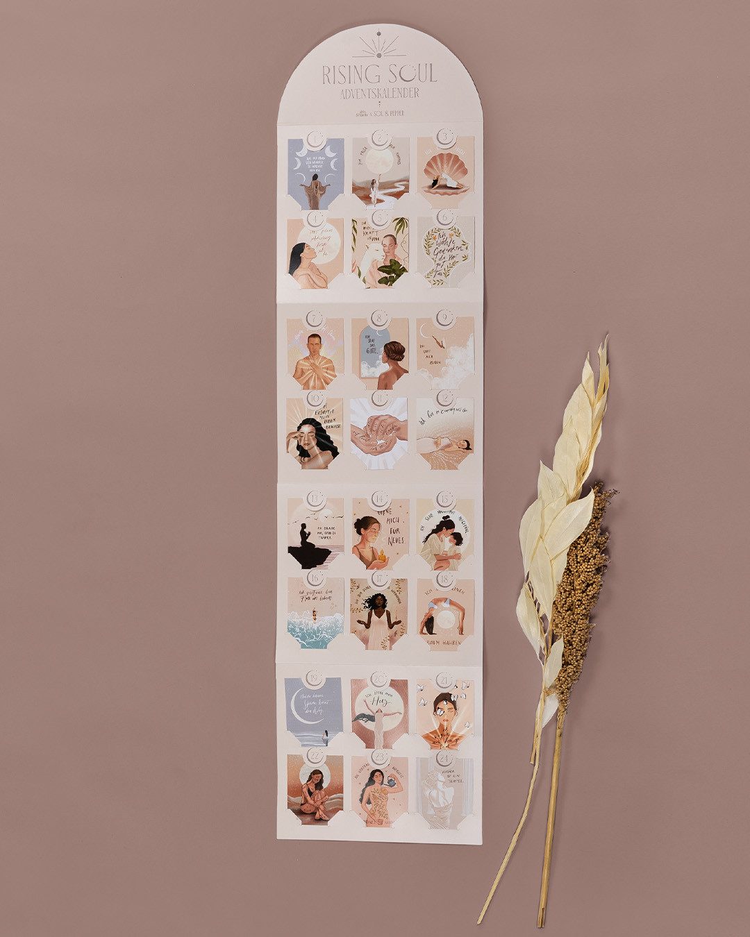 Oh Shanti Календари Sol & Pepper Achtsamkeits-Adventskalender Rising Soul – 24 Karten