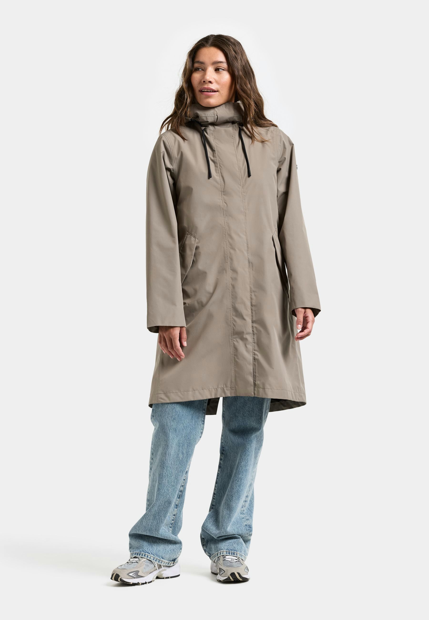 Didriksons Parka Damen Übergangsjacke Mantel Wasserdicht ELINA mit Kapuze mit Taschen