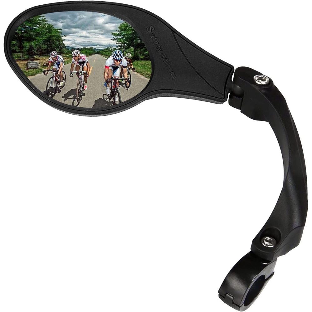 GelldG Spiegel Fahrradspiegel Einstellbar Fahrrad Spiegel für Lenker 21-26mm (1-St) Schwarz-Links-stil2