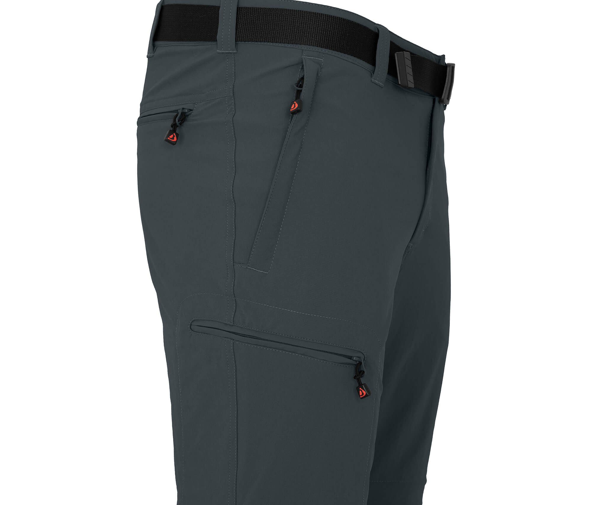 Bergson Outdoorhose BAKER ZIPP-Off Herren Wanderhose, vielseitig, pflegeleicht, Normalgrößen, dunkel grau – Bild 5 von 5