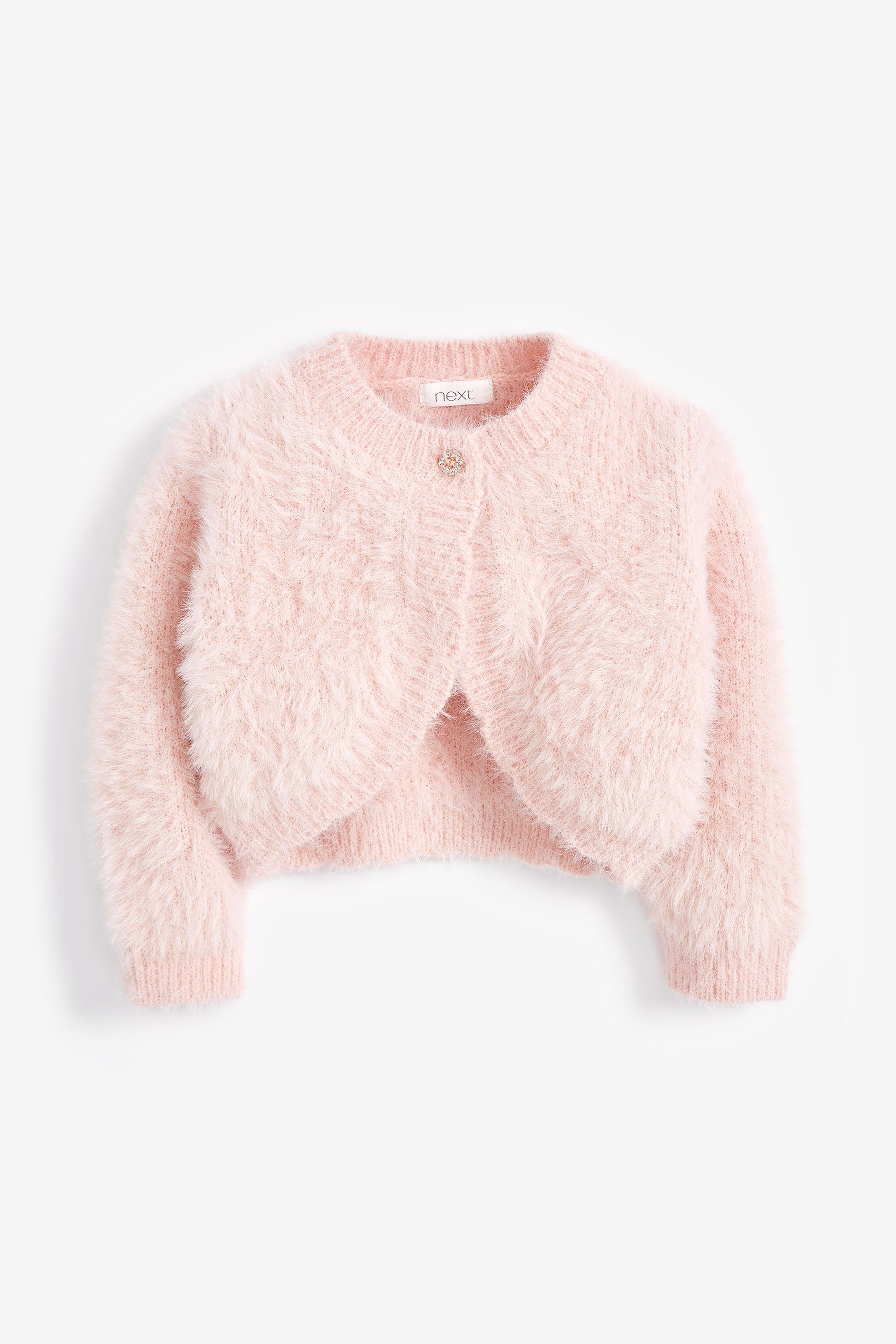 Bolero Flauschige Strickjacke mit Glitzer