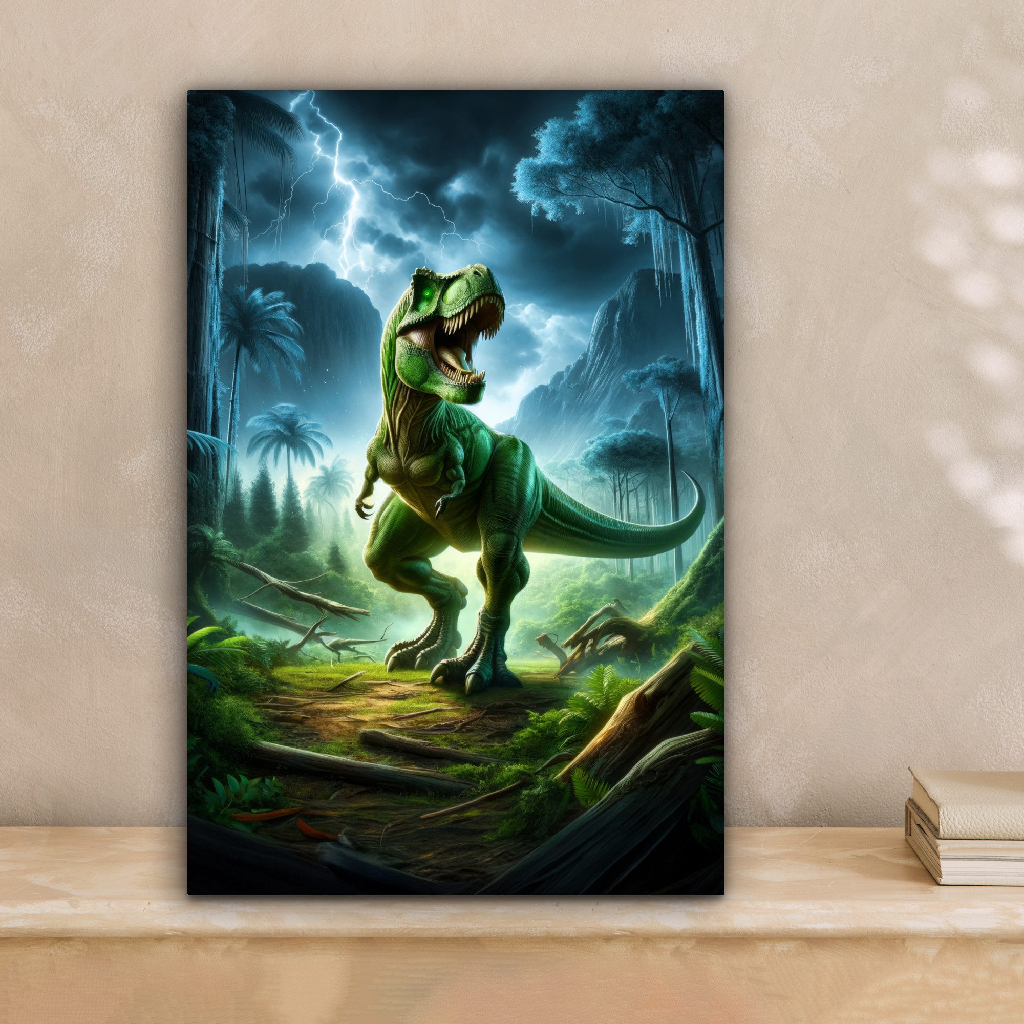OneMillionCanvasses® Leinwandbild Dino - Jungen - günstig online kaufen