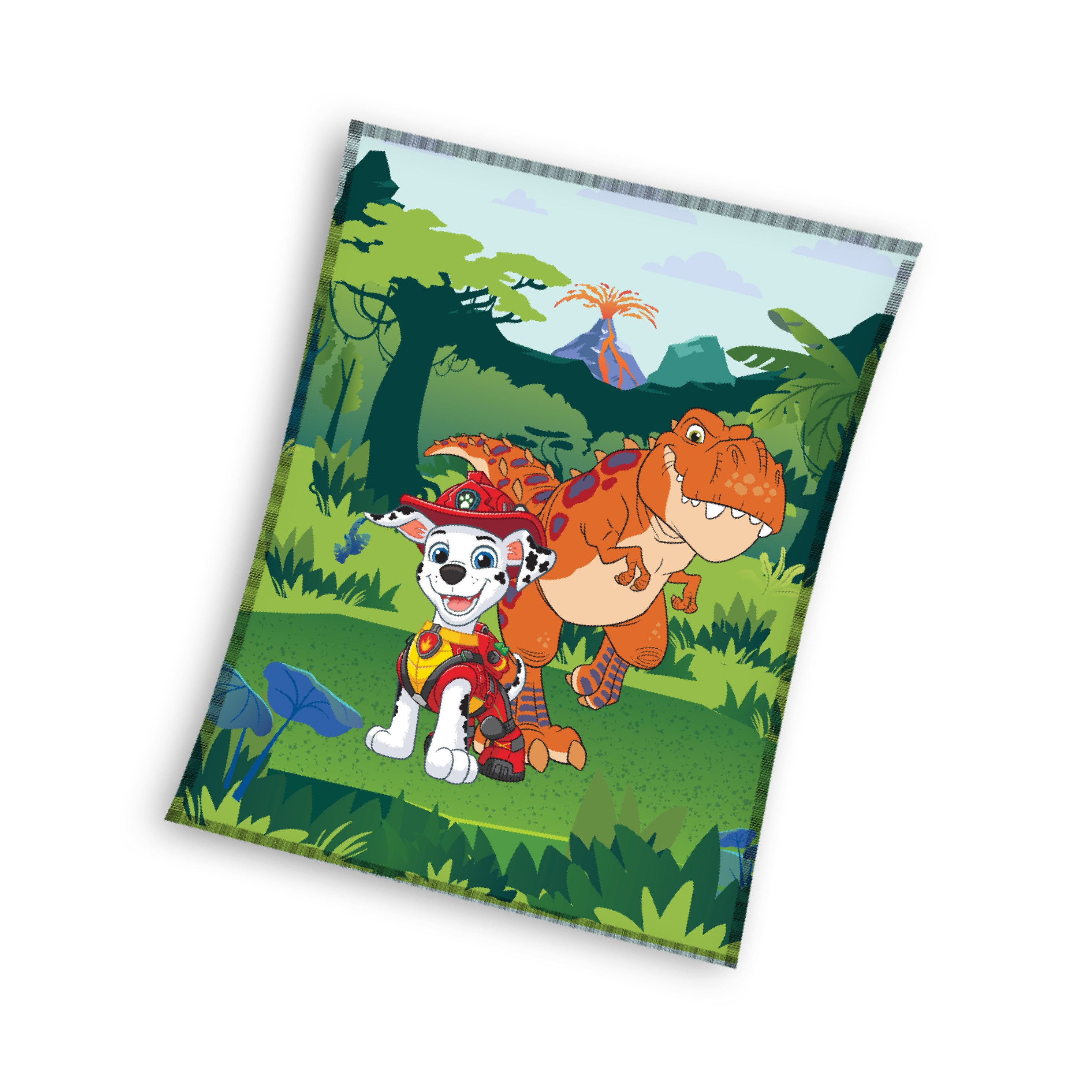 Wohndecke PAW Patrol Dino Movie Fleecedecke Kuscheldecke 130 x 170 cm, PAW PATROL