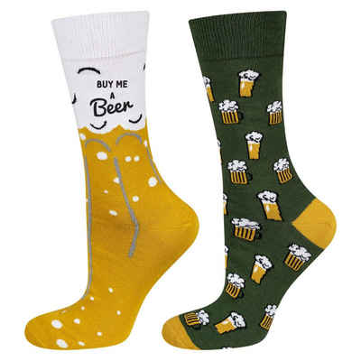 Soxo Socken Bier Socken Herren (1-Paar, 1 Paar) Lustige Geschenke Für Männer 40-45EU