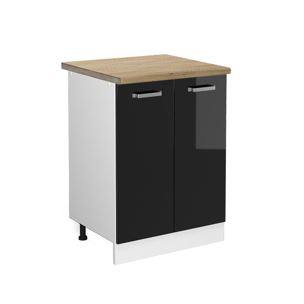 Vicco Unterschrank R-Line, Schwarz Hochglanz/Weiß, 60 günstig online kaufen