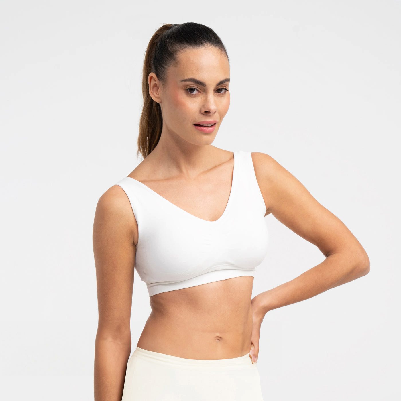 Creamy Fabrics Soft-BH Comfy Bra-Weiß-XL (1-tlg) günstig online kaufen