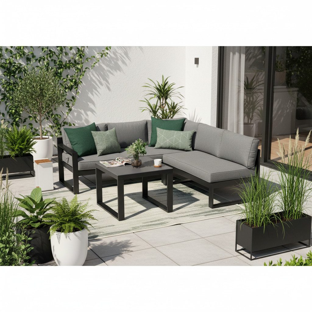 MANDALIKA Garden Loungeset Aluminium Lounge Set Lugano
