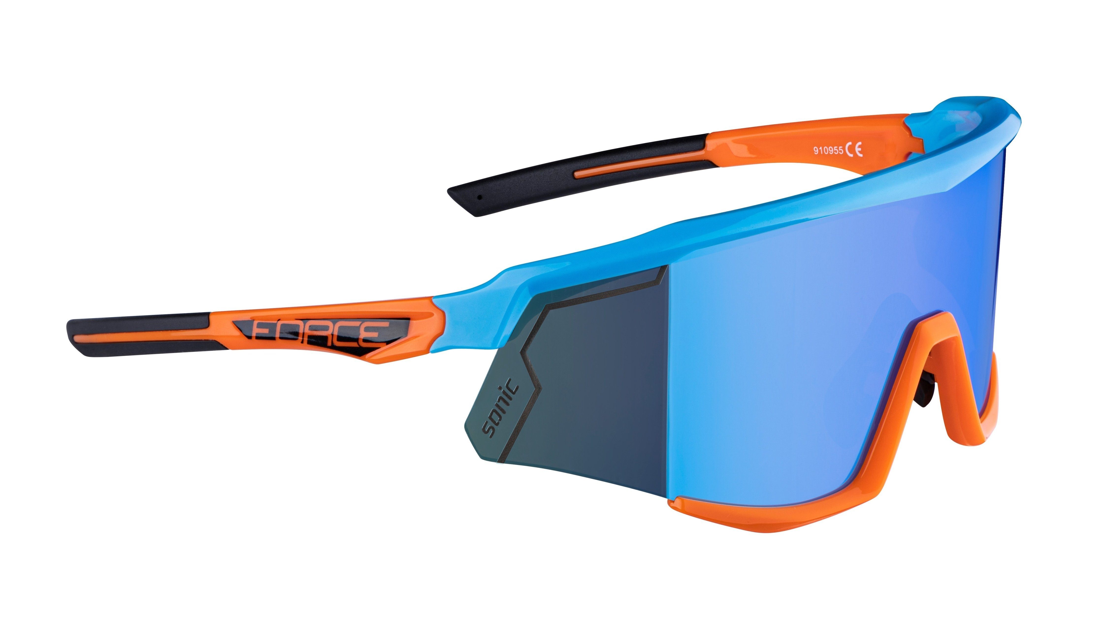 FORCE blau-orange SONIC Fahrradbrille FORCE Sonnenbrille