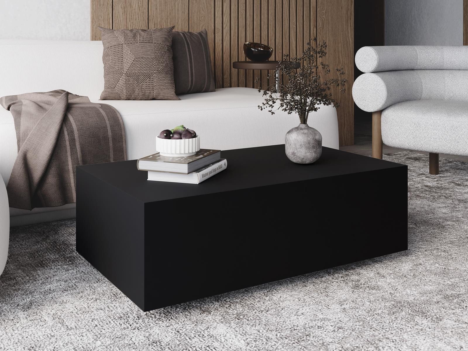 Compleo Couchtisch 90x55x31,5 cm, Wohnzimmertisch, rechteckig, Kaffeetisch, MADE IN EU, Premium-Möbel, MORS