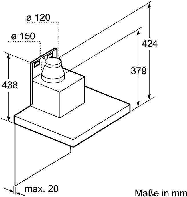 NEFF Wandhaube Serie N 70 D95BCP2N0, 90 cm breit, 5 Gebläsestufen